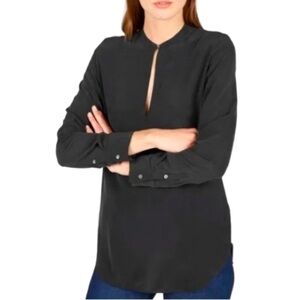 EVERLANE 100% Silk Split Neck Shirt Size 4
